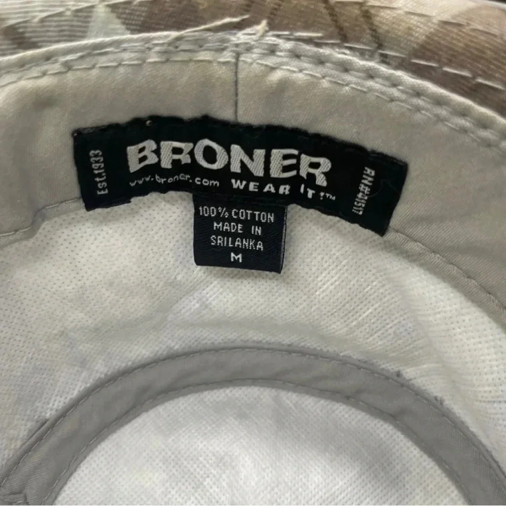 Broner Lightweight Plaid Vented Fedora Hat - Good Preowned Condition- Medium